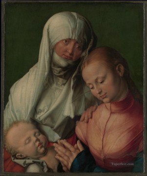 アルブレヒト・デューラー Painting - 聖母子と聖アンナ・アルブレヒト・デューラー
